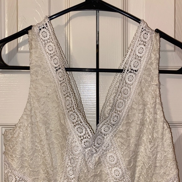 Off-White Lace Dress - Size Small - Picture 2 of 4